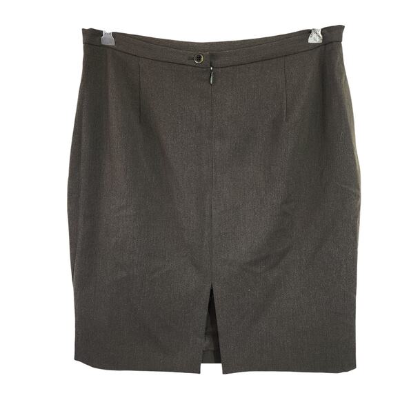 Epic New York Gray Straight Pencil Knee Length Work Business Skirt Size 14 - Picture 2 of 4